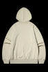 Flocked Heavy Cotton Hooded Knit Cardigan